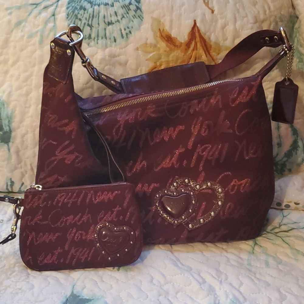 Coach Set of Purse and Wristlet